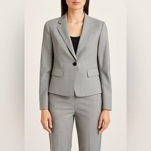 Hugo Boss “Jestia” Gray Tailored Blazer Jacket Women’s Size 10